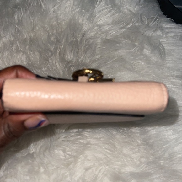 CHLOÉ Alphabet embellished textured-leather wallet soft pink NWT full inclusion - Picture 9 of 15